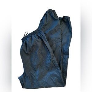 Vintage Y2K 1990s Nike Black Nylon Windbreaker Nylon Track Pants Sz 2X Mens